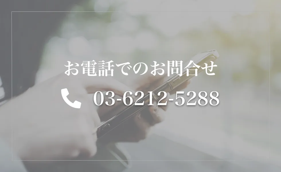 お電話でのお問合せ 03-6212-5288